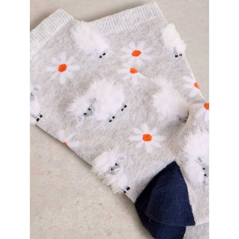 White Stuff Fluffy Sheep Ankle Socks image number 3